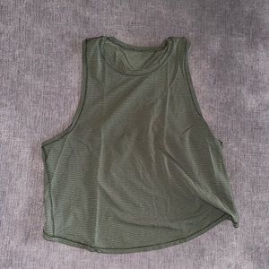 Lulu Olive Green open back tank top